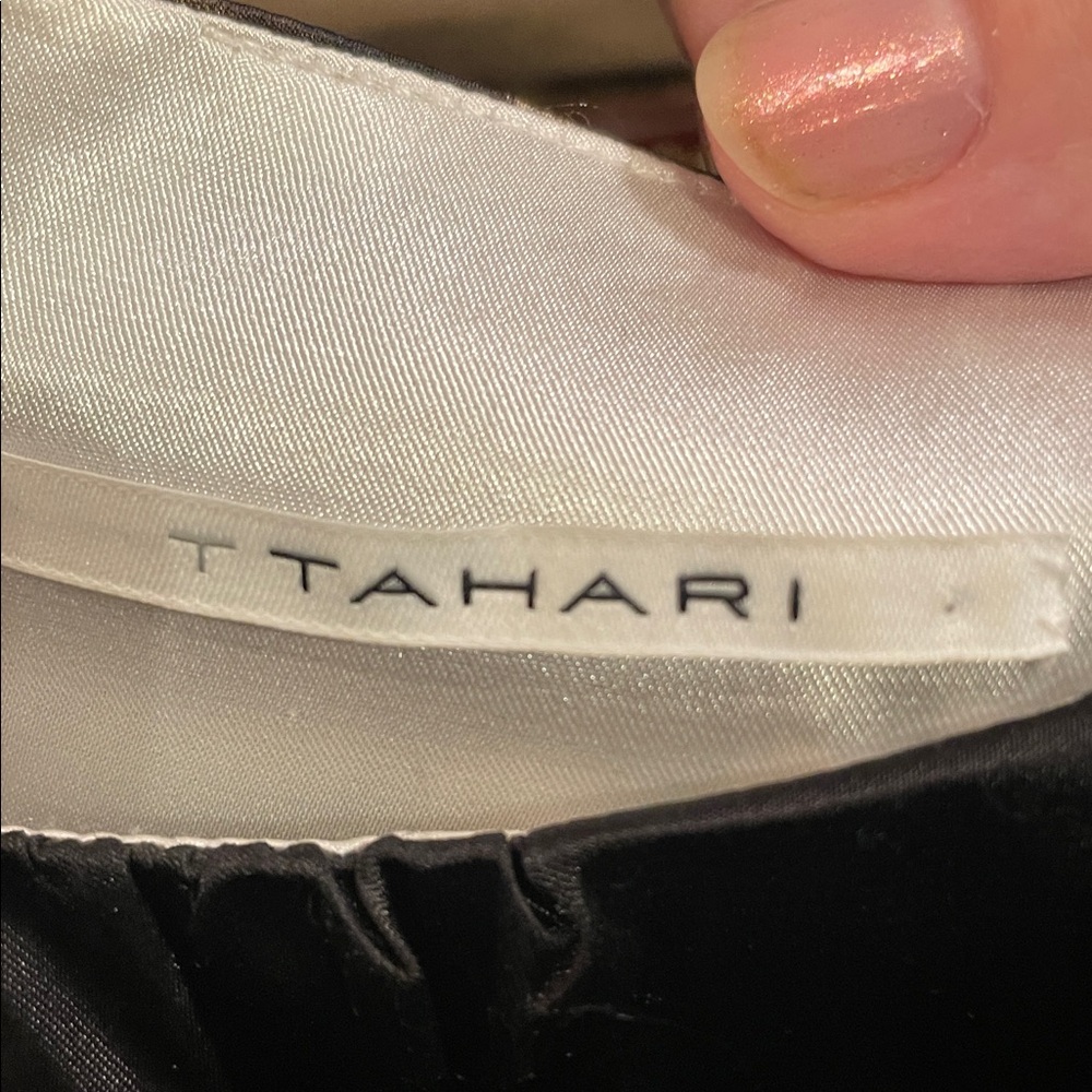 Tahari Black and Brown Floral Blouse - Picture 6 of 9